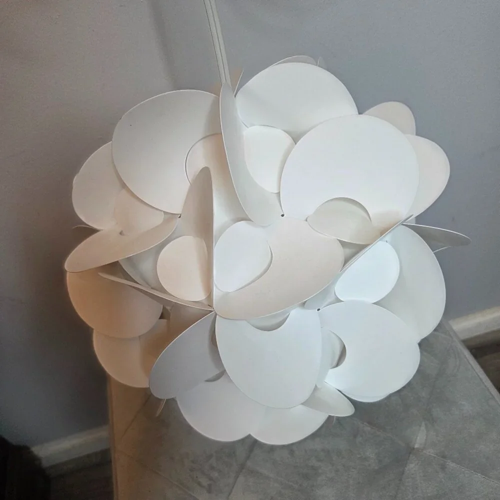 Akari Lanterns Deluxe Rounds White Pendant Light Fixture